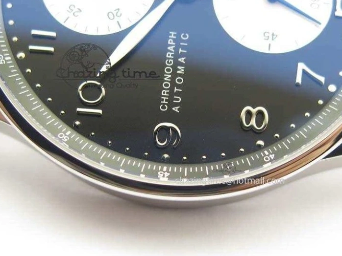 MIROTIME 0313 Modern Portuguese IW371404 ZF V3 1:1 Best Edition SS Black Dial On Black Leather Strap A 7267